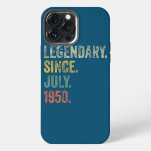 Vintage 1950 72nd Birthday Legendary Since July iPhone 13 Pro Max Case