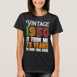 Vintage 1950 73 Years Old Birthday Retro Father's T-Shirt