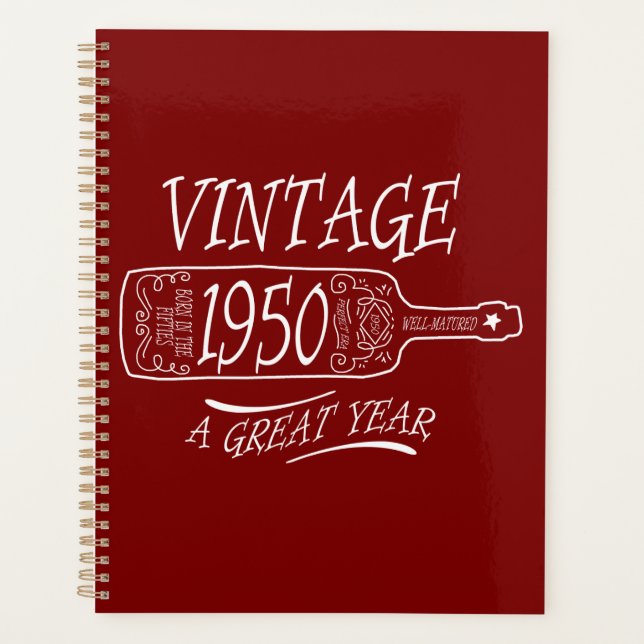 Vintage 1950 A Great Year Planner (Front)