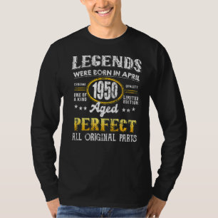 Vintage 1950 April 72 Years Old Men And Women 72t T-Shirt