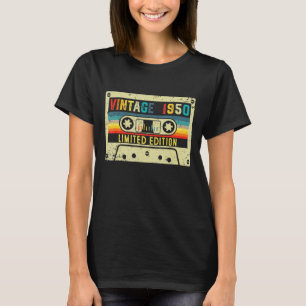 Vintage 1950 Birthday Cassette Tape Party T-Shirt
