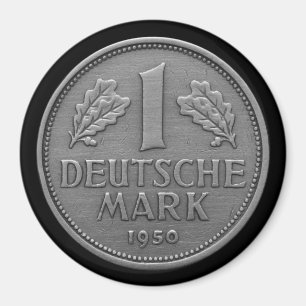 Vintage 1950 German One Mark Magnet