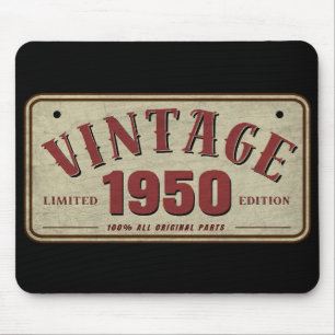 Vintage 1950 Limited Edition All Original Parts Mouse Mat