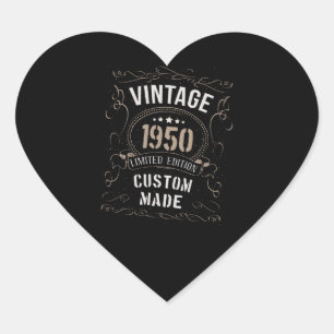 Vintage 1950 Limited Edition Custom made Heart Sticker