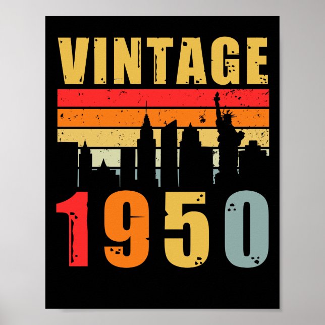 Vintage 1950 Made In 1950 Poster (Front)