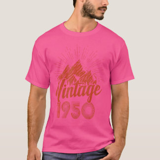 Vintage 1950 Mountain Birthday Hiking Nature Lover T-Shirt