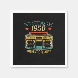 Vintage 1950 Radio Authentic Quality B-Day Gift Napkin