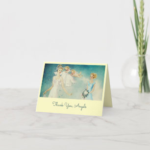 Vintage 1950s Angels Bridal/Wedding Thank You Card