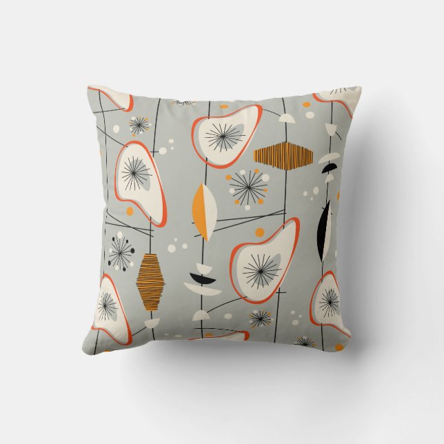 Vintage 1950s Atomic Mid Century Modern Design Cushion Zazzle