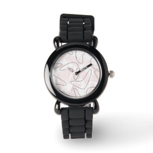 Vintage 1950s Boomerang Watch (silver glitter)