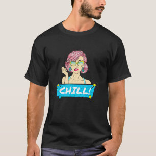 Vintage 1950s Chill Stylish Woman Pop Art T-Shirt