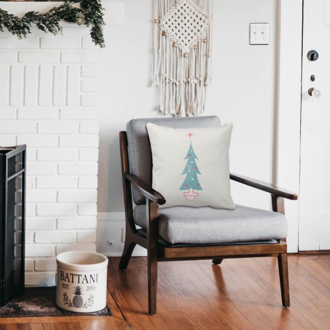 Vintage 1950s Christmas Tree Farm Cushion (Creator Uploaded)