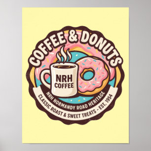 Vintage 1950s Coffee and Donuts Kitchen Wall Art
