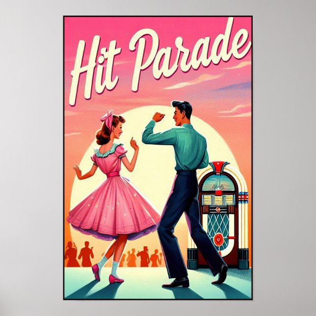 Vintage 1950s Dance Party Poster (Front)