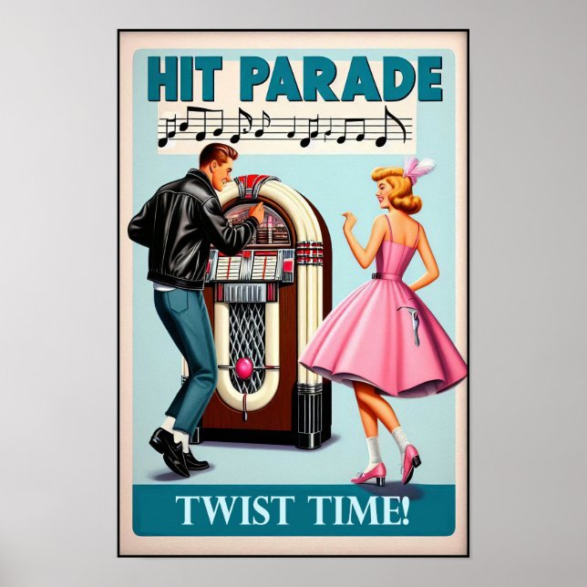 Vintage 1950s Dance Party Poster (Front)