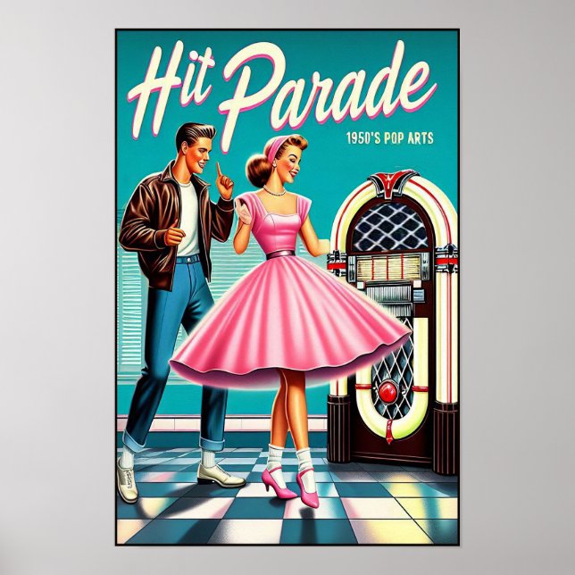 Vintage 1950s Dance Party Poster (Front)