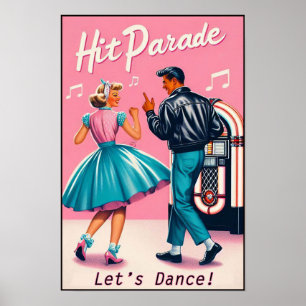 Vintage 1950s Dance Party Poster