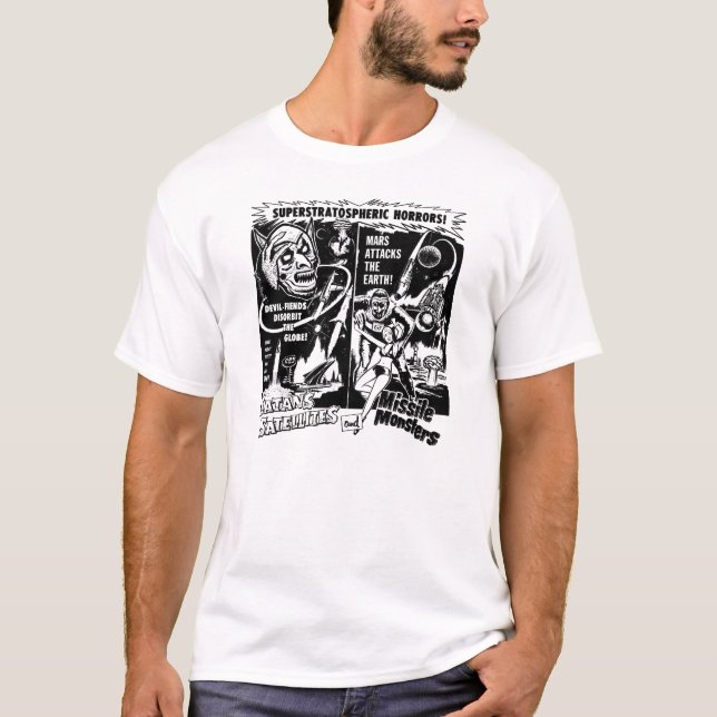 Vintage 1950s Drive In Movie Art T-Shirt (Front)