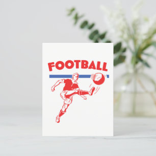 Vintage 1950s Football player Holiday Postcard