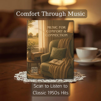 Vintage 1950s Music Therapy QR Code Plaque