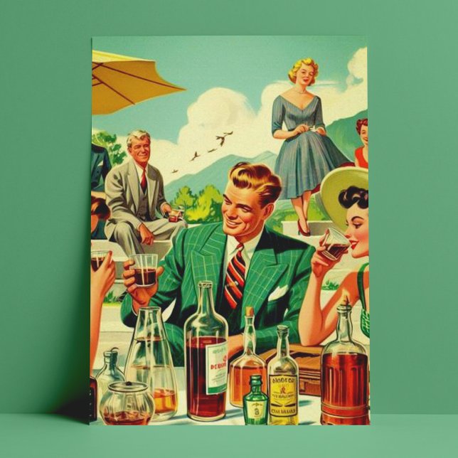 Vintage 1950s People Illusration Postcard (Creator Uploaded)