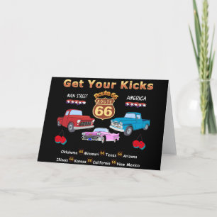 Vintage 1950s  Route 66 Card