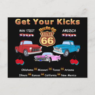 Vintage 1950s  Route 66 Postcard