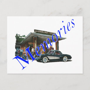 Vintage 1950s Service Station Postcard