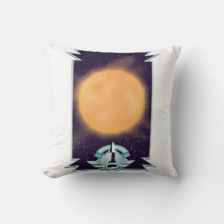 Vintage 1950s style Sci-fi logo Cushion