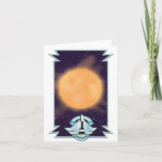 Vintage 1950s style Sci-fi logo Holiday Card