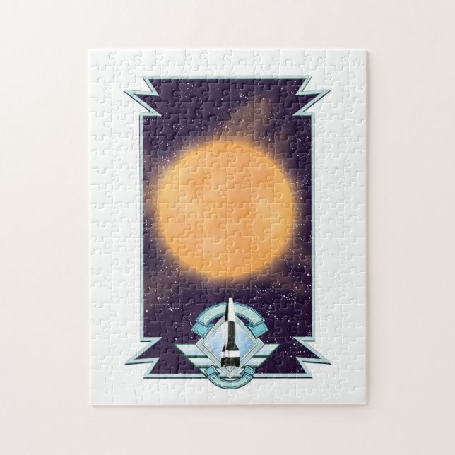 Vintage 1950s style Sci-fi logo Jigsaw Puzzle (Vertical)