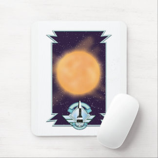 Vintage 1950s style Sci-fi logo Mouse Mat