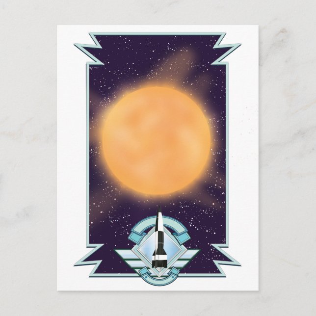 Vintage 1950s style Sci-fi logo Postcard (Front)