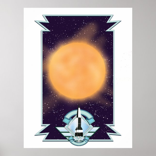 Vintage 1950s style Sci-fi logo Poster (Front)
