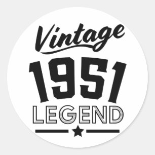 Vintage 1950s T-Shirt Classic Round Sticker
