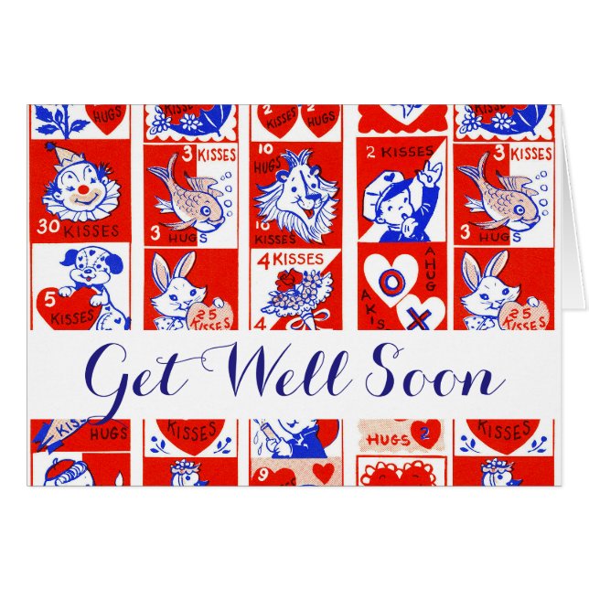 Vintage 1950s Valentine Stamp Pattern Retro Kitsch (Front Horizontal)