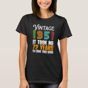 Vintage 1951 72 Years Old Birthday Retro Father's T-Shirt