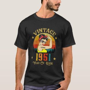 Vintage 1951 Birthday Gifts For Women 70 Year Old T-Shirt