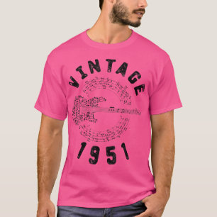Vintage 1951 Birthday Limited Edition Guitar Music T-Shirt