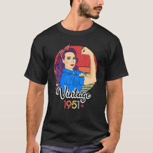 Vintage 1951 Female Strong Woman 70 Years Old 70Th T-Shirt