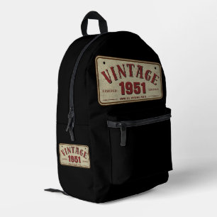 Vintage 1951 Limited Edition All Original Parts Printed Backpack