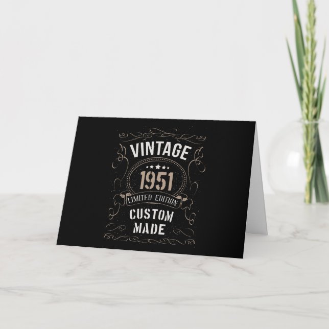 Vintage 1951 Limited Edition Custom made Card (Front)
