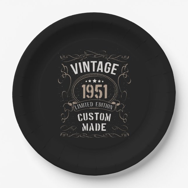 Vintage 1951 Limited Edition Custom made Paper Plate (Front)