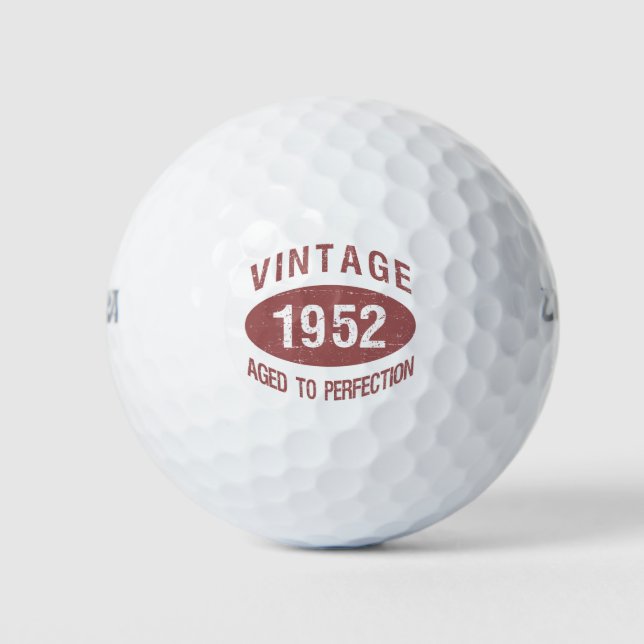 Vintage 1952 70th Birthday Golf Balls (Front)