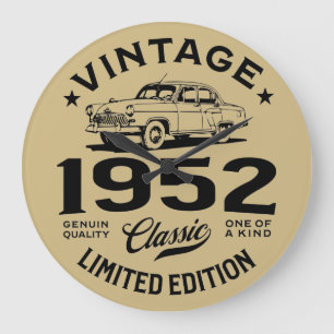 Vintage 1952 Classic 70 Years Old 70th Fathers day Large Clock