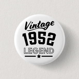 Vintage 1952 legend 3 cm round badge