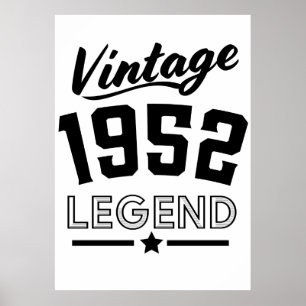 Vintage 1952 legend poster