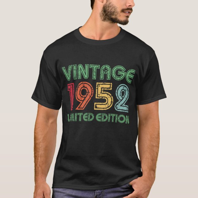Vintage 1952 Limited Edition 72nd Birthday T-Shirt (Front)