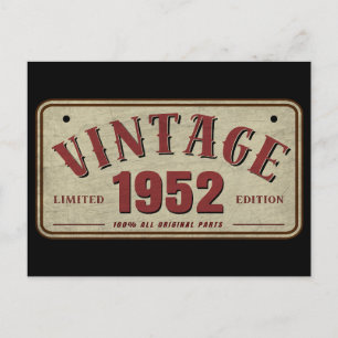 Vintage 1952 Limited Edition All Original Parts Postcard
