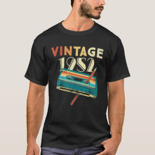 Vintage 1952 Music Cassette 70Th Birthday Gifts 70 T-Shirt